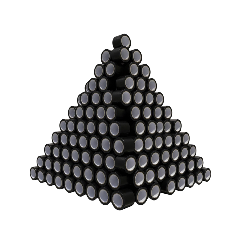 Pvc tape 50mm x 10m (PITOR®) - 150 stuks