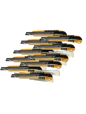 Afbreekmes Premium 9mm (PITOR®) - 10 stuks + 100 navulmesjes
